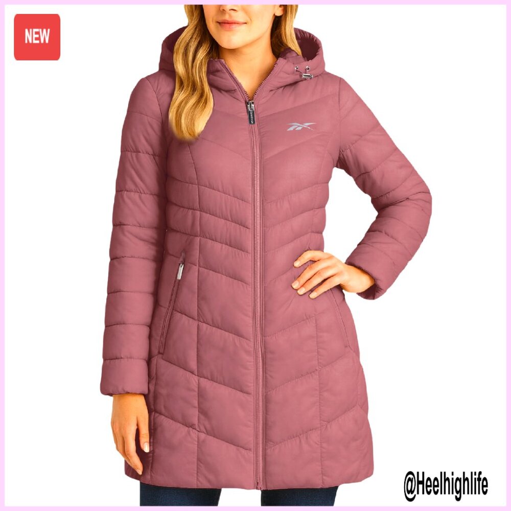 Long Puffer Coat Quilted Winter Jacket Plus Size 1x-3x Warm Insulated
